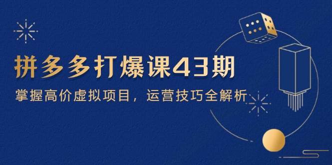 （14546期）拼多多打爆课第 43 期，掌握高价虚拟项目，运营技巧全解析（15节）-千帆网赚