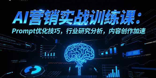 （15465期）AI营销实战训练课：Prompt优化技巧，行业研究分析，内容创作加速-千帆网赚