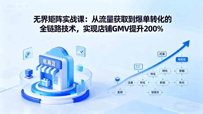 （16104期）无界矩阵实战课：从流量获取到爆单转化的全链路技术，实现店铺GMV提升200%-千帆网赚