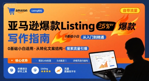 亚马逊爆款Listing写作方法，亚马逊0基础小白也能写爆款自带流量的Listing-千帆网赚
