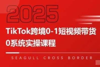 TikTok跨境0-1短视频带货，系统拆解TikTok跨境带货全链路，实现跨境可持续盈利-千帆网赚