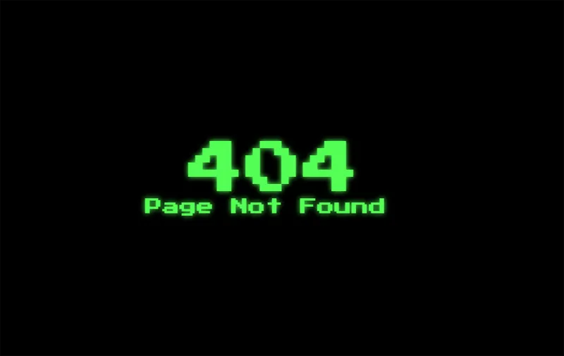 HTML黑色大气绿色发光字404错误页模板-千帆网赚