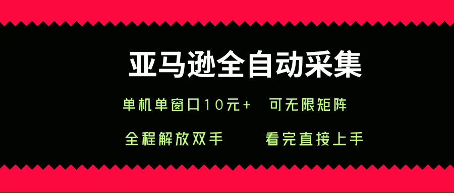 （15704期）亚马逊全自动采集，单机单窗口一天10+，可无限矩阵去做-千帆网赚