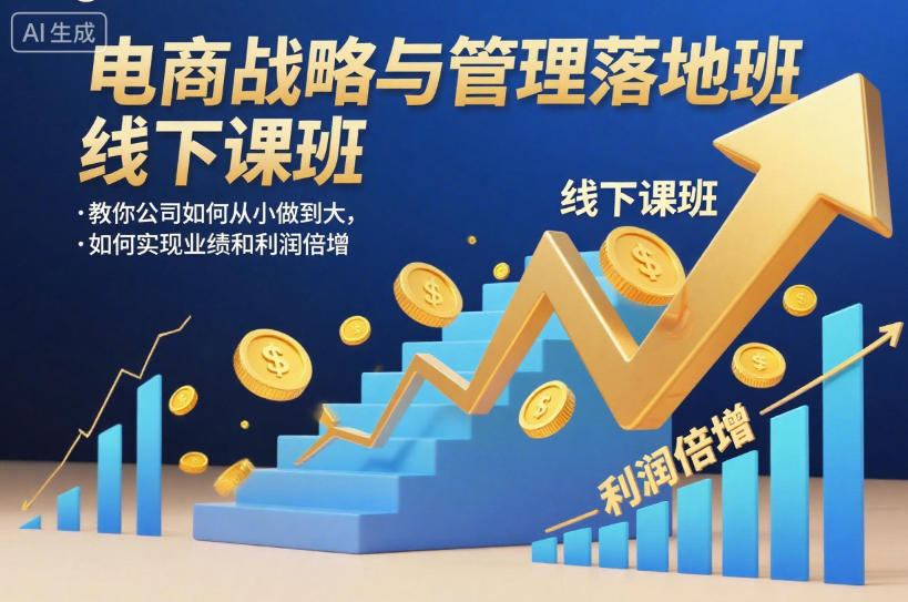 电商战略与管理落地班线下课，教你公司如何从小做到大，如何实现业绩和利润倍增【录音】-千帆网赚
