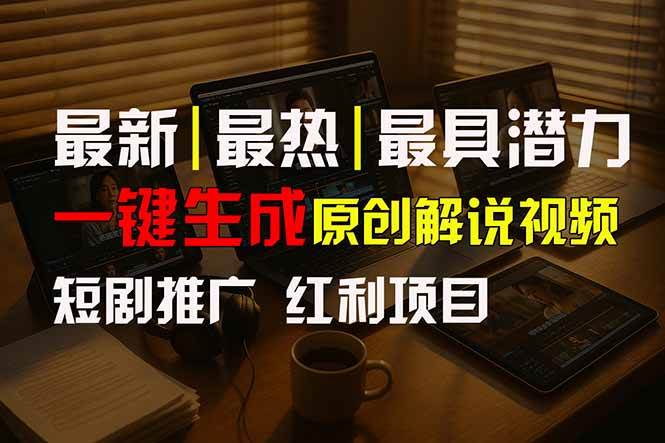 （15658期）短剧推广新思路，AI一键生成原创解说视频，10分钟产出100条，30天赚了5.5w-千帆网赚