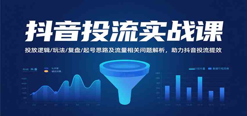 抖音投流实战课，投放逻辑/玩法/复盘/起号思路及流量相关问题解析，助力抖音投流提效-千帆网赚