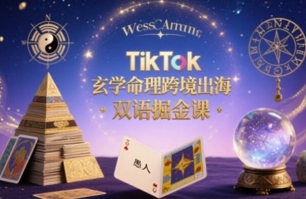 TikTok玄学命理跨境出海双语掘金课，手把手教你用命理知识精准直击海外用户痛点-千帆网赚