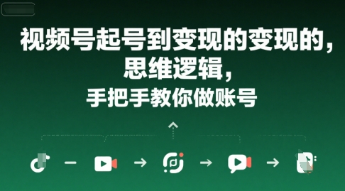 视频号起号到变现的思维逻辑，手把手教你做账号-千帆网赚