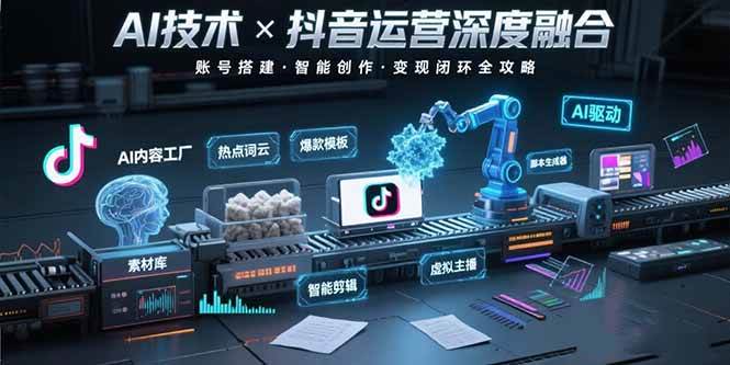 （15630期）AI技术与抖音运营的深度融合应用：涵盖账号搭建、内容创作、收益变现等-千帆网赚