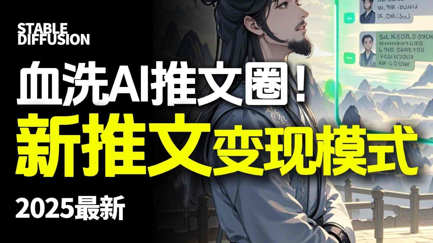 最新AI动态电影漫画小说推文，全流程实操教学，小白也能月入1W+-千帆网赚