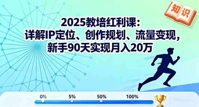 （16178期）2025教培红利课：详解IP定位、创作规划、流量变现，新手90天实现月入20万-千帆网赚