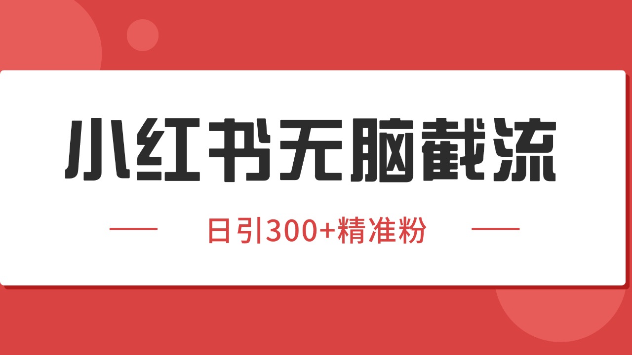小红书截流同行客源，独家野路子获客玩法 日引200+暴力获客-千帆网赚