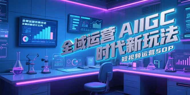 （15327期）全域运营AIGC时代新玩法，文案封面设计公式，短视频运营SOP-千帆网赚