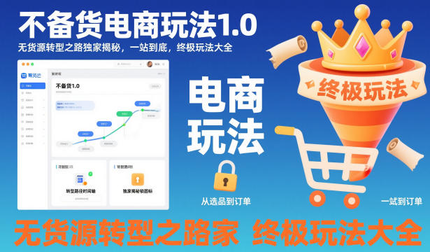 不备货电商玩法1.0，无货源转型之路独家揭秘，一站到底，终极玩法大全-千帆网赚