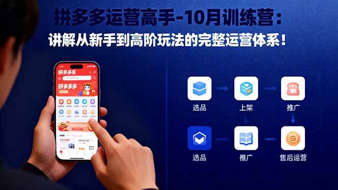 （16448期）拼多多运营高手-10月训练营：讲解从新手到高阶玩法的完整运营体系！-千帆网赚