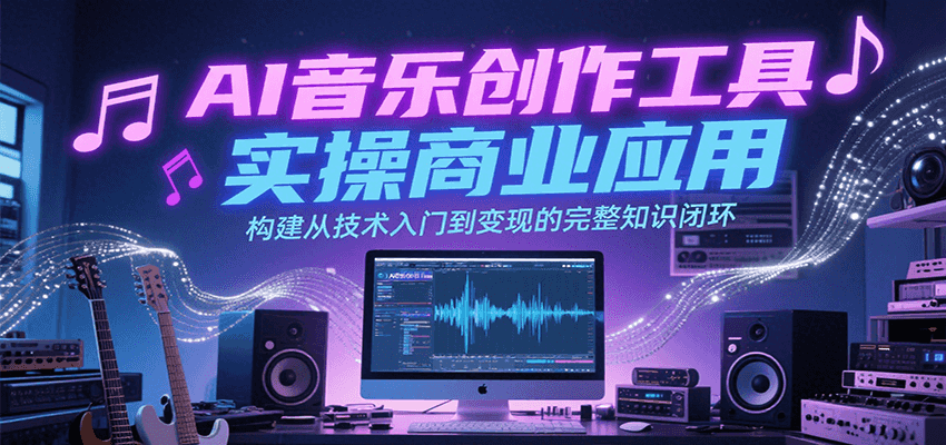 AI音乐创作工具实操商业应用，构建从技术入门到变现的完整知识闭环-千帆网赚