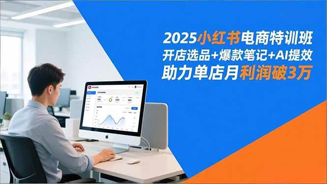（16902期）2025小红书电商特训班，开店选品+爆款笔记+AI提效，助力单店月利润破3万-千帆网赚