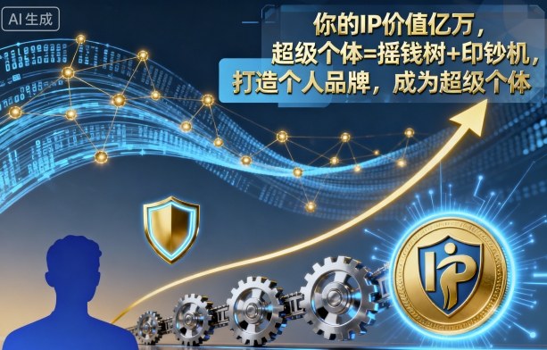 你的IP价值亿万，超级个体=摇钱树+印钞机，打造个人品牌，成为超级个体-千帆网赚