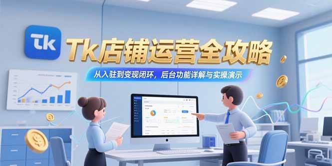 （15345期）Tk店铺运营全攻略，从入驻到变现闭环，后台功能详解与实操演示-千帆网赚