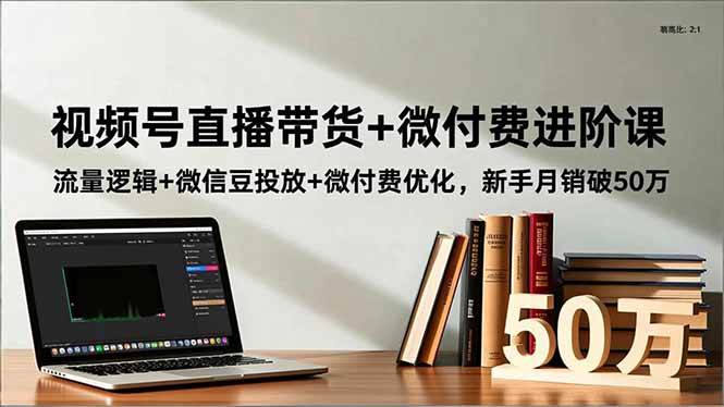 （16684期）视频号直播带货+微付费进阶课：流量逻辑+微信豆投放+微付费优化，新手月销破50万-千帆网赚
