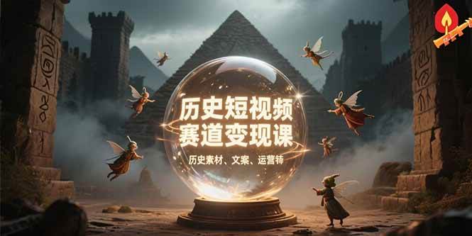 （15386期）历史短视频赛道变现课，百集素材库应用，文案剪辑技巧，账号运营全案-千帆网赚