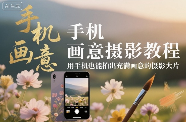 手机画意摄影教程，用手机也能拍出充满画意的摄影大片-千帆网赚