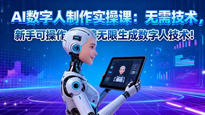 （16376期）AI数字人制作实操课：无需技术，新手可操作，免费无限生成数字人技术！-千帆网赚
