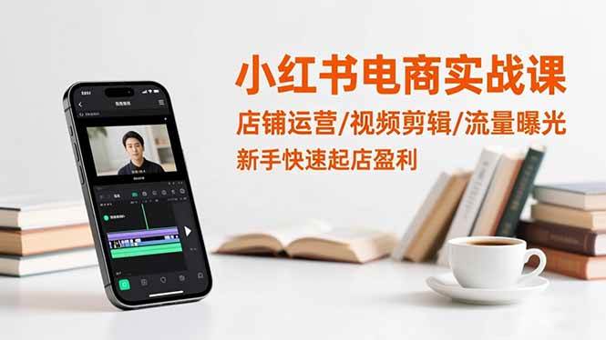 （16536期）小红书电商实战课：店铺运营/视频剪辑/流量曝光，新手快速起店盈利-千帆网赚