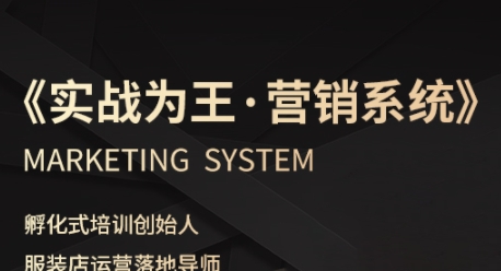 服装老板必修课《实战为王-营销系统》实现业绩被动式增长-千帆网赚