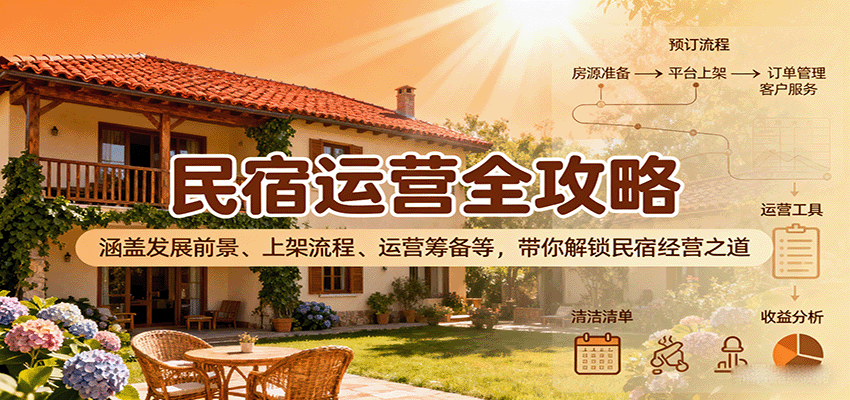 民宿运营全攻略：涵盖发展前景、上架流程、运营筹备等，带你解锁民宿经营之道-千帆网赚