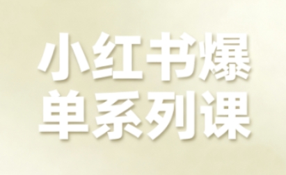 小红书爆单系列课，聚焦小红书电商全链路增长（更新）-千帆网赚