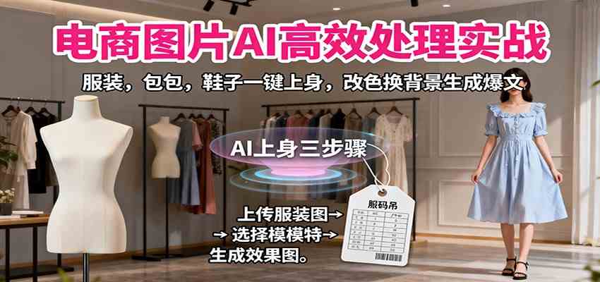 电商图片AI高效处理实战，服装，包包，鞋子一键上身，改色换背景生成爆文-千帆网赚