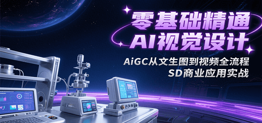 零基础精通AI视觉设计，AiGC从文生图到视频全流程，SD商业应用实战-千帆网赚