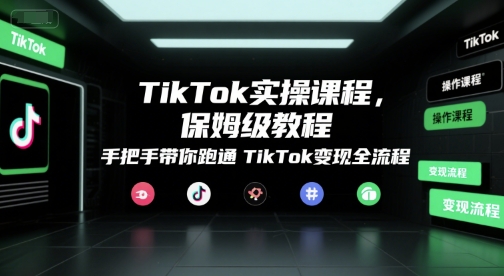 TikTok实操课程，保姆级教程，手把手带你跑通TikTok变现全流程-千帆网赚