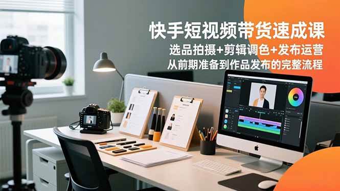 （16752期）快手短视频带货速成课，选品拍摄+剪辑调色+发布运营，从前期准备到作品发布的完整流程-千帆网赚
