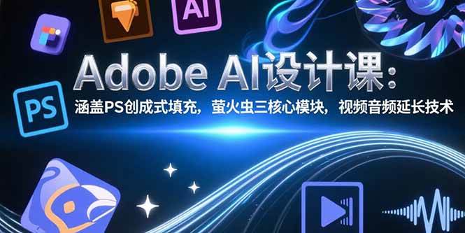 （15469期）Adobe AI设计课：涵盖PS创成式填充，萤火虫三核心模块，视频音频延长技术-千帆网赚