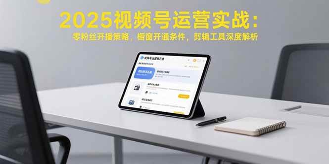 （15505期）2025视频号运营实战：零粉丝开播策略，橱窗开通条件，剪辑工具深度解析-千帆网赚