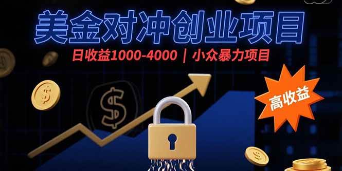 （15642期）美金对冲创业项目，日收益1000-4000，小众暴力项目-千帆网赚