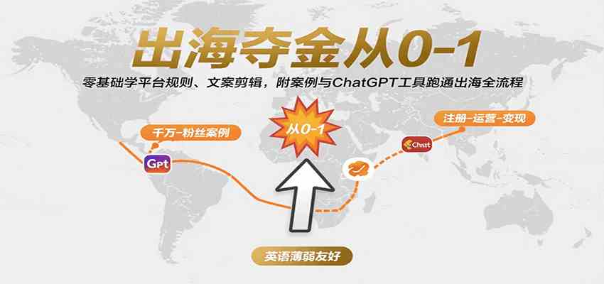 出海夺金从0-1：零基础学平台规则、文案剪辑，附案例与ChatGPT工具跑通出海全流程-千帆网赚