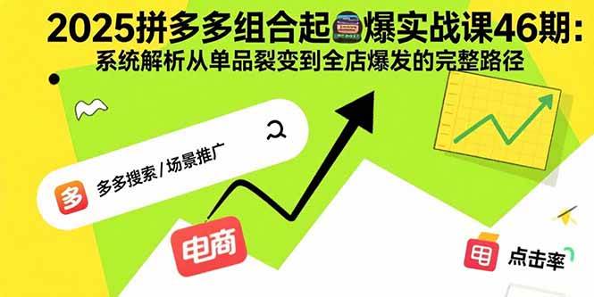 （15816期）2025拼多多组合起爆实战课46期：系统解析从单品裂变到全店爆发的完整路径-千帆网赚