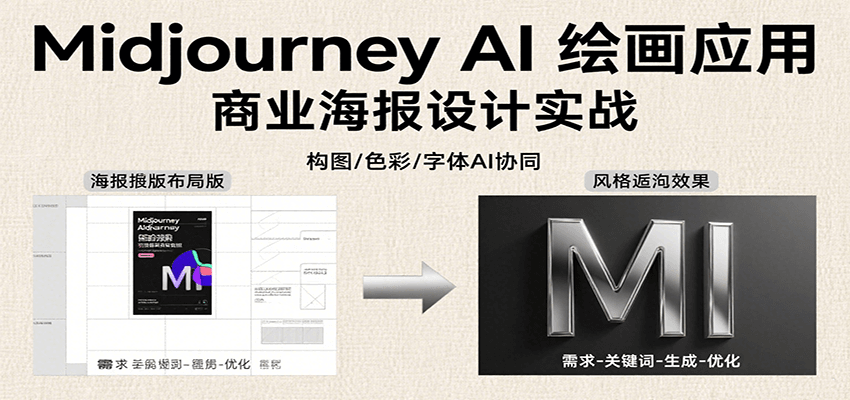 Midjourney AI绘画应用，关键词指令解析、漫画头像制作、海报设计、3D人物生成等-千帆网赚