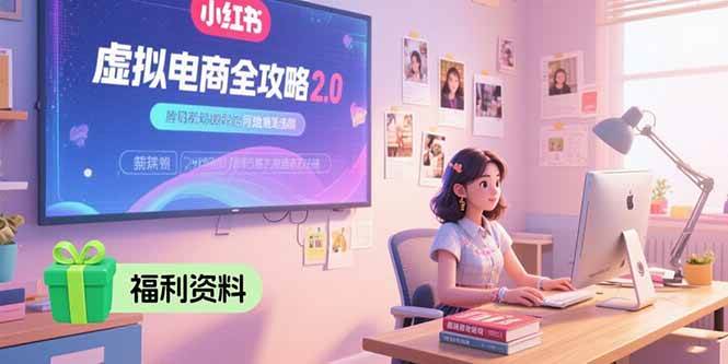 （15387期）虚拟电商全攻略2.0，开店选品实操流程，账号定位、货源发布、笔记发布技巧-千帆网赚