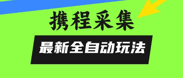 携程信息采集全自动玩法，0风控，无脑开干【揭秘】-千帆网赚