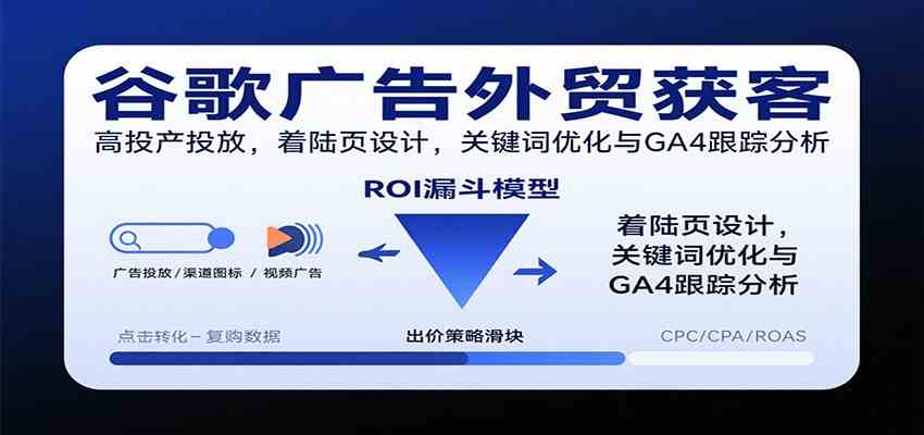 谷歌广告外贸获客，高投产投放，着陆页设计，关键词优化与GA4跟踪分析-千帆网赚