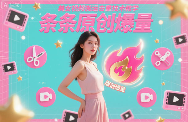 美女视频搬运去重技术教学，条条原创爆量-千帆网赚