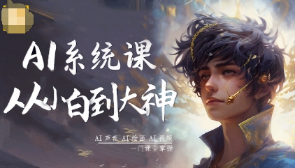 AI系统课程，从小白到大神系统学AI，AI声音-AI绘画-AI视频一门课全掌握-千帆网赚