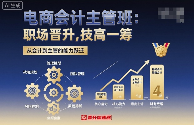 电商会计主管班，职场晋升，技高一筹-千帆网赚