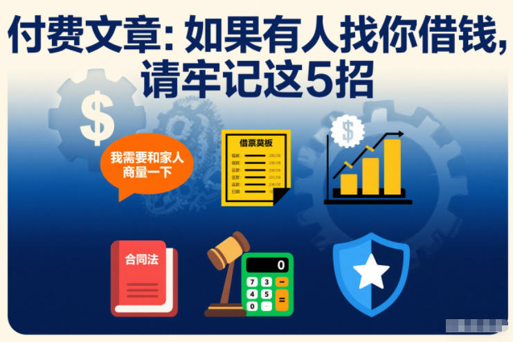 付费文章：如果有人找你借钱，请牢记这5招-千帆网赚