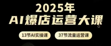 2025年AI爆店运营大课，13节AI实操课+37节流量运营课-千帆网赚
