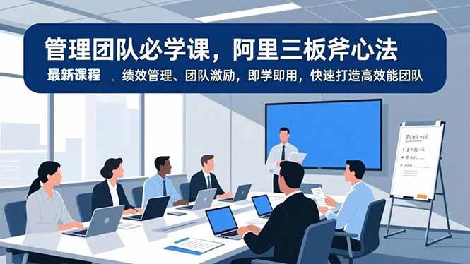 （16929期）管理团队必学课，阿里三板斧心法、绩效管理、团队激励，即学即用，快速打造高效能团队-千帆网赚